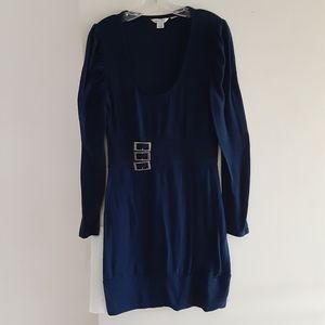 Derek Heart Navy Blue Stretch Sweater Dress